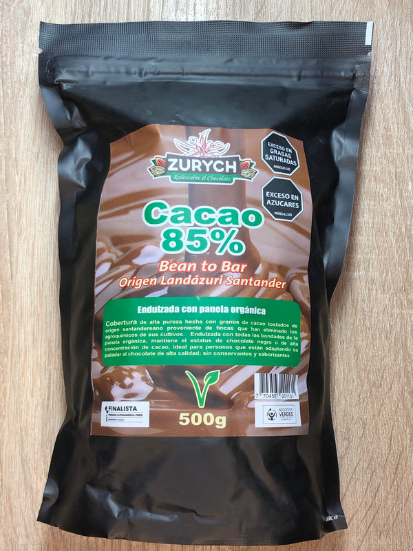 Cobertura de 85% Cacao 500g