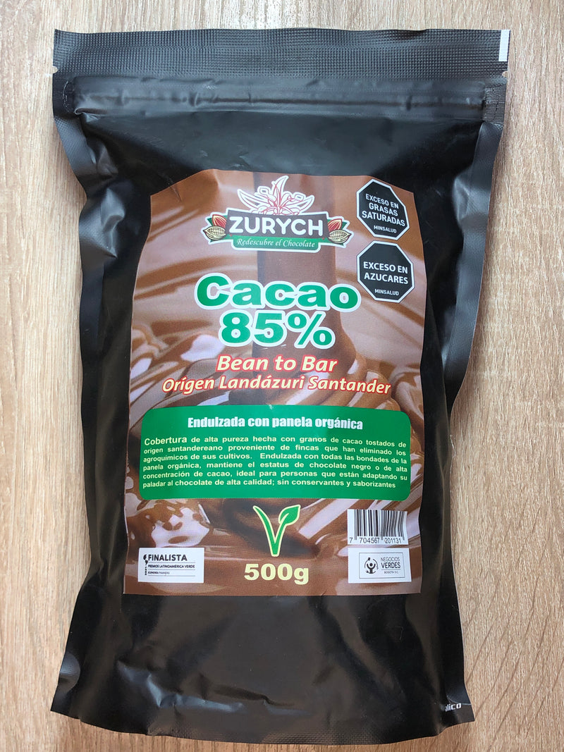 Cobertura de 85% Cacao 500g