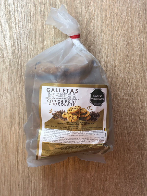 Galletas de arroz con chocolate