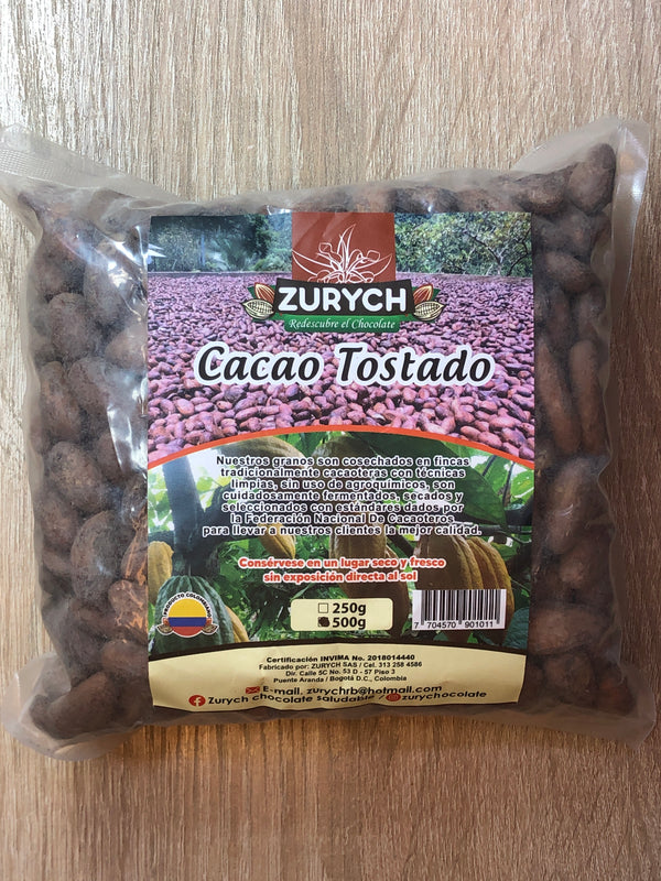 Cacao en semilla tostado 500g