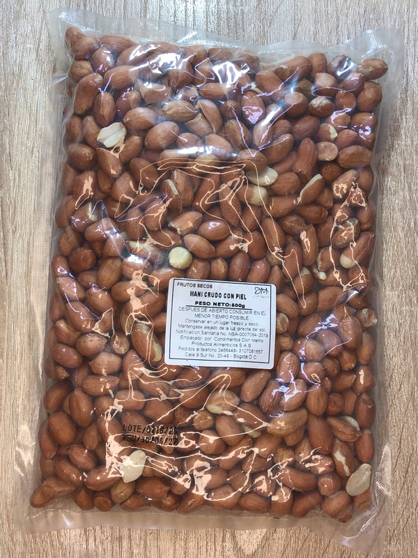 Maní Crudo con cáscara 500g