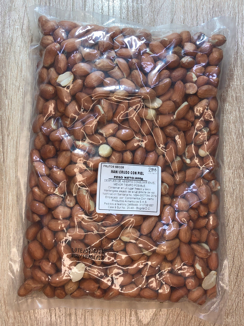 Maní Crudo con cáscara 500g
