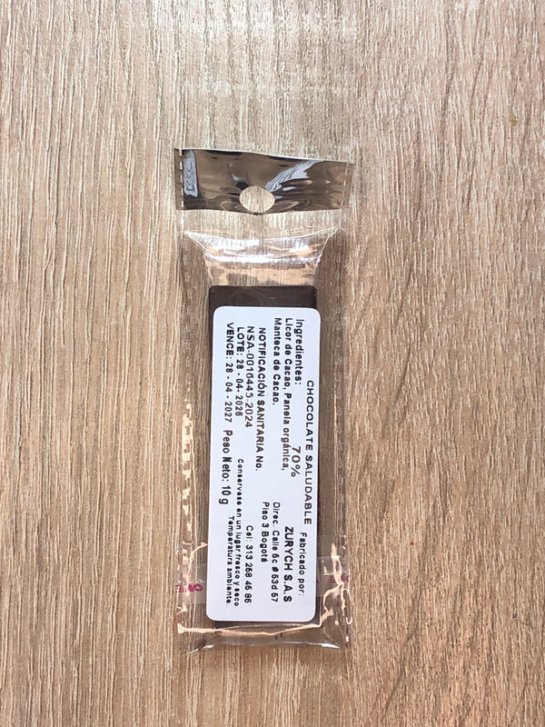 Chocolatina de 70% Cacao 10g — vista 2