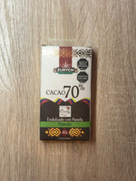 Chocolatina de 70% Cacao 40g