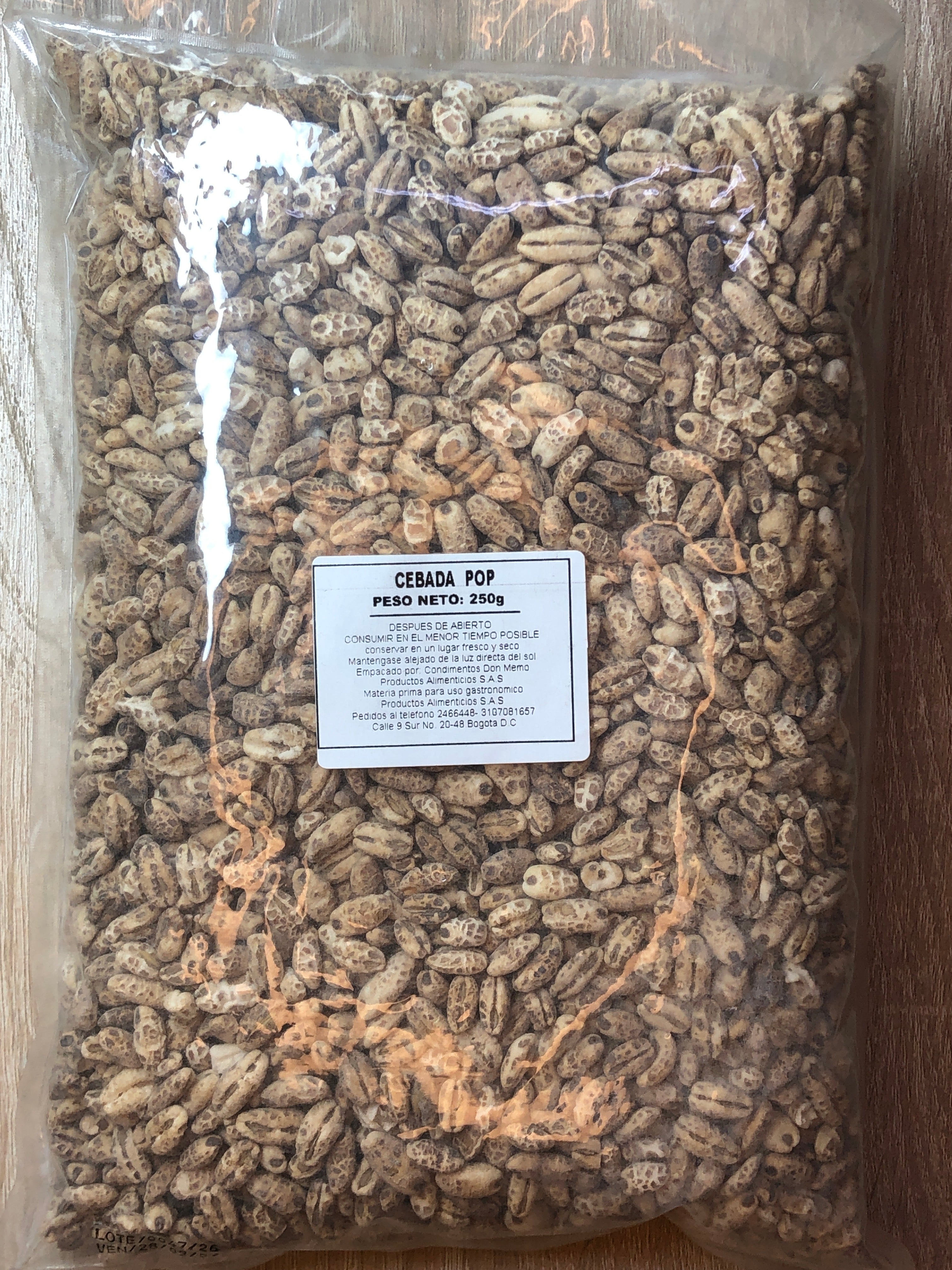Cebada pop miel 250g