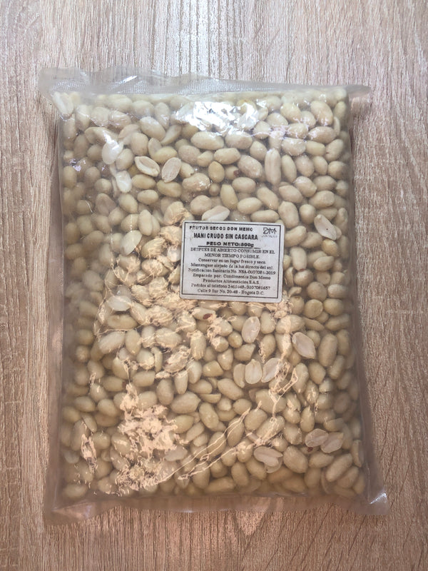 Maní Crudo sin cáscara 500g
