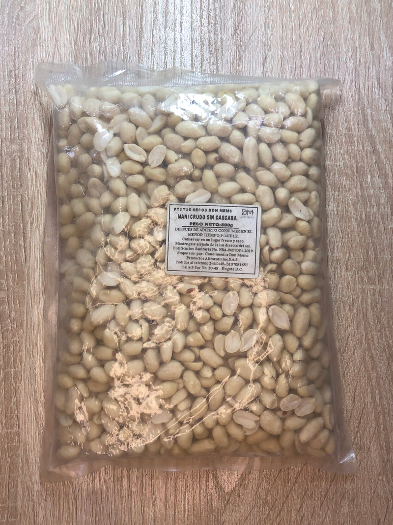 Maní Crudo sin cáscara 500g