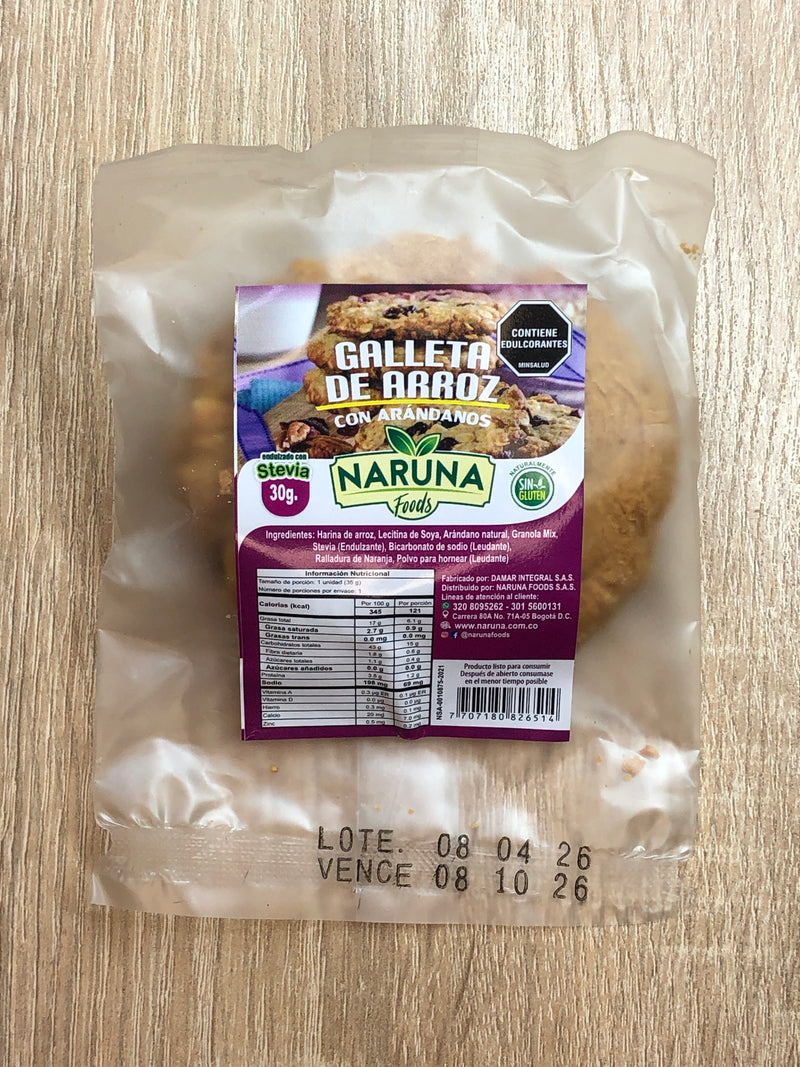 Galletas de Arroz con Arándanos Unidad