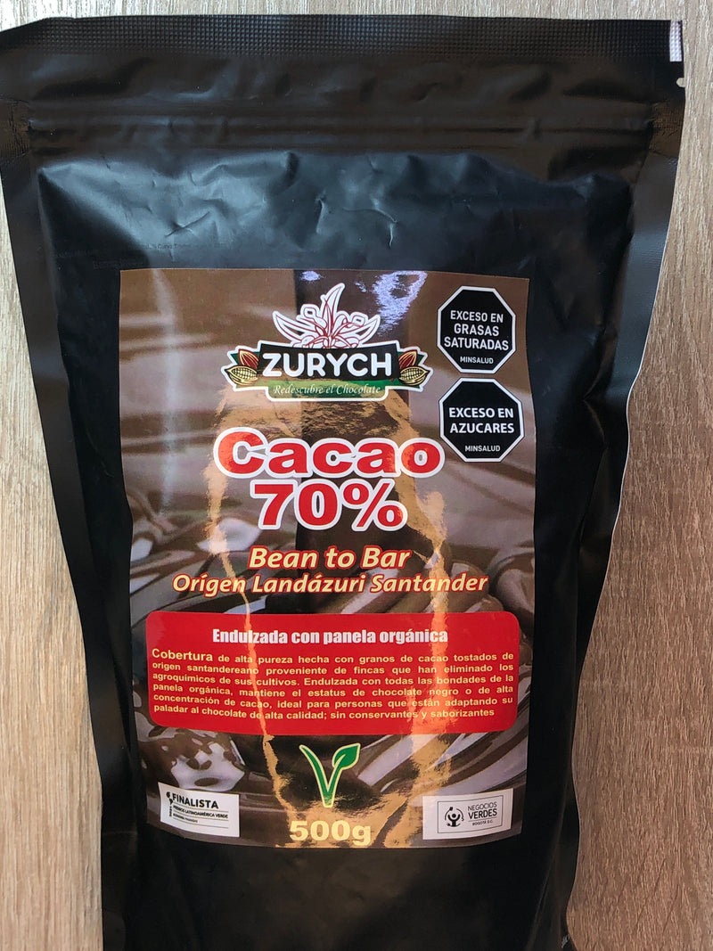 Cobertura de 70% Cacao 500g