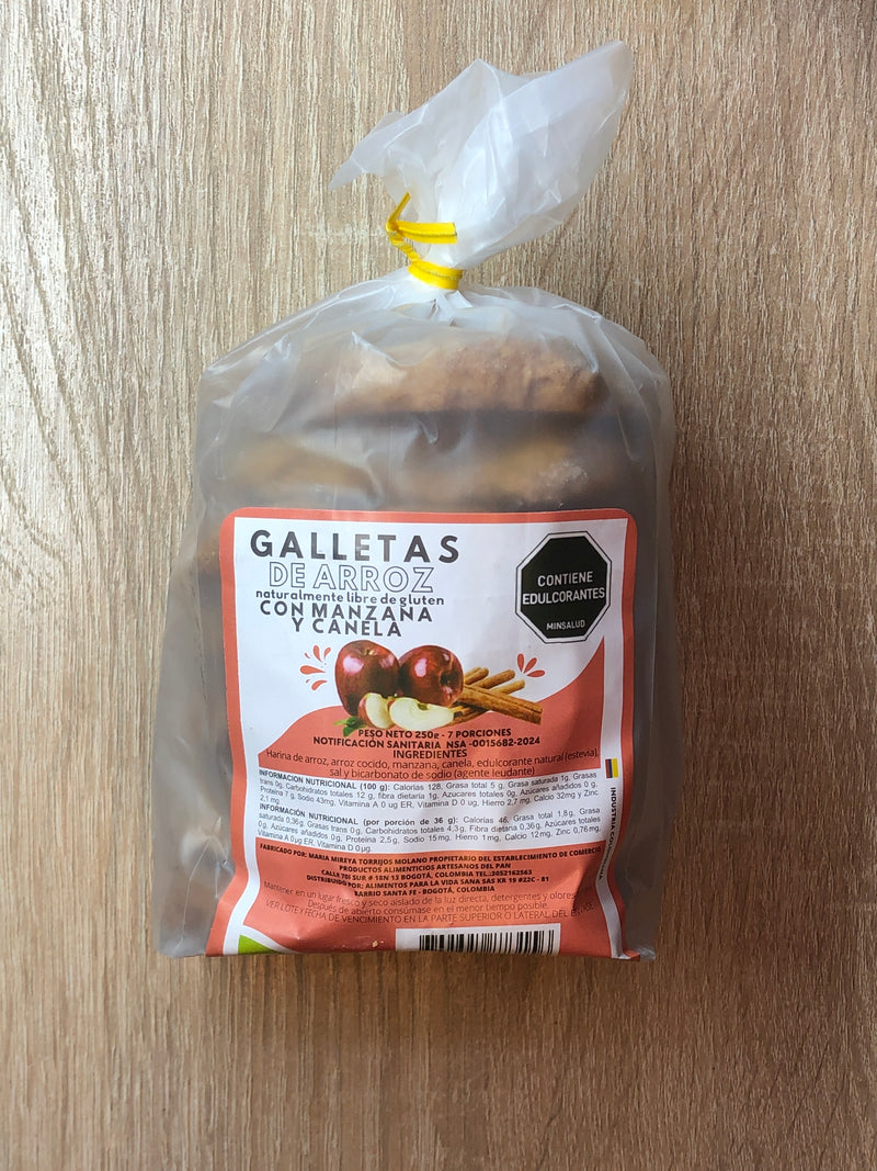 Galletas de arroz con manzana