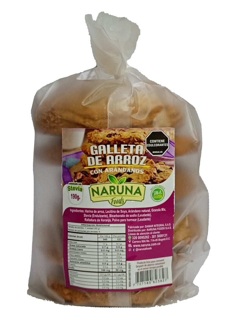Galletas de Arroz con Arándanos 6u