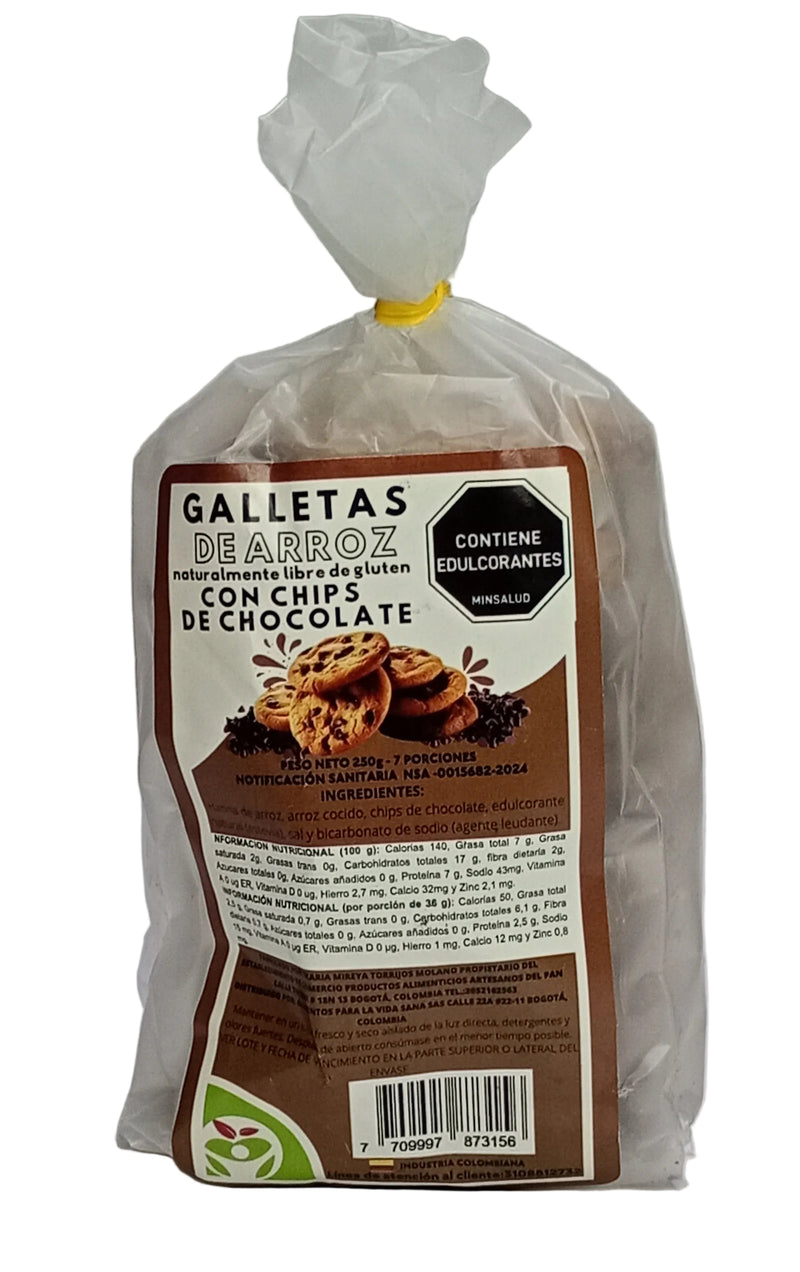 Galletas de Arroz con Chips de Chocolate 7u