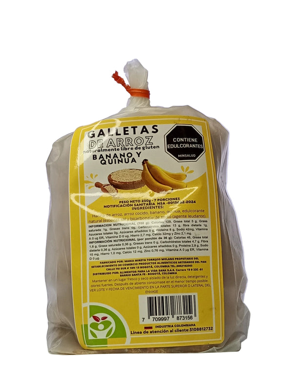 Galletas de Arroz con Banano y Quinua