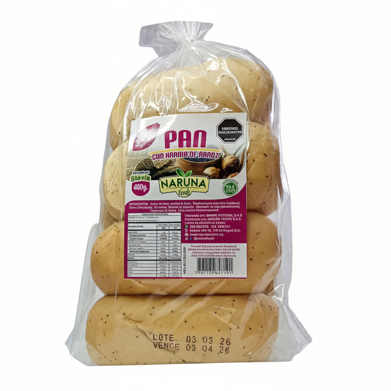 Pan entero de Arroz 8 unidades