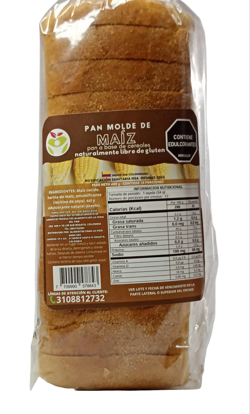 Pan tajado de Maíz