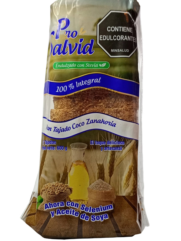 Pan integral con Coco y Zanahoria ProSalvid