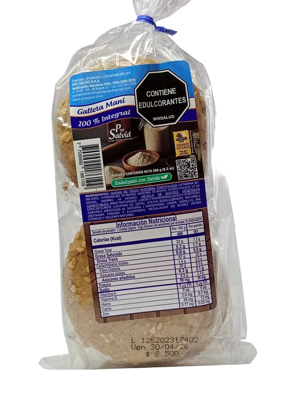 Galletas integrales con Maní ProSalvid